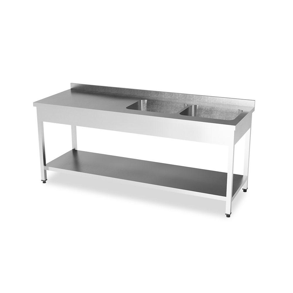 KZ.CET.180.70 Double Sink With Bottom Shelve