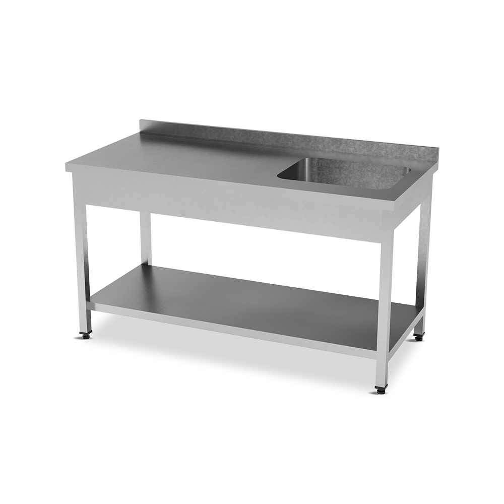 KZ.TET.100.60 Single Sink With Bottom Shelve